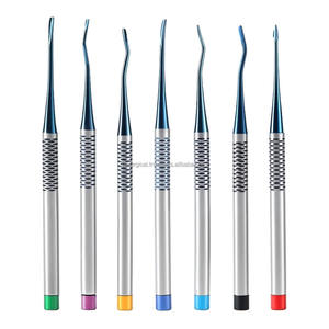 Kit de extracción Dental Manual de acero inoxidable de 7 Uds. Juego de instrumentos de implante de periotomo elevador de raíz para cirugía Oral - Product Image 3