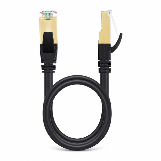 Cat6A RJ45 Ethernet Patch Cable, 8 Conductor Bare Copper, 26AWG, PVC or LSZH Jacket, Custom Length