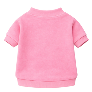 Sudadera de Forro Polar Rosa Sólido para Perro, Suave al Tacto, Cálida, Jersey Cómodo para Mascotas, Ropa de Invierno para Perros Pequeños, Uso Diario - Product Image 5