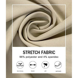 Pantalones cortos de vestir híbridos para hombre, pantalones cortos informales chinos elásticos con parte delantera plana ligeros de secado rápido, tela de lona, 1 pieza, poliéster Vintage - Product Image 4