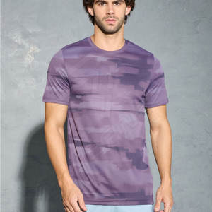 Camiseta de manga corta de color liso de verano para hombre, camiseta personalizada con cuello redondo, camiseta de gran tamaño para hombre - Product Image 1