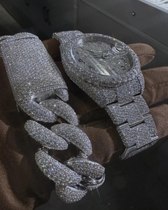 Customised Logo Iced Trendy Diamond <strong>Watch</strong> VVS Moissanite High Quality Fashionable Mechanic <strong>Watch</strong> For Special Diamonds Tester - Product Image 4