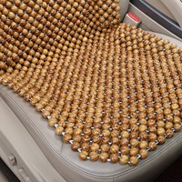 Housse de siège de voiture de luxe en perles de bois, ensemble complet, perles en bois naturel, coussin de confort rafraîchissant et massant le dos