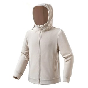 Sweat-shirt à capuche zippé léger coupe-vent à séchage rapide pour homme, coupe régulière, veste de sport à manches longues en polyester et coton - Product Image 5