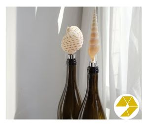 Tapón de vino de concha marina hecho a mano, decoración costera para regalos de fiesta, tapón de vino de concha marina, envío rápido a granel económico a la venta - Product Image 6