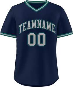 Jersey de béisbol con cuello en V para hombre, camiseta de softball, camisetas personalizadas con estampado de sublimación, camiseta de béisbol - Product Image 3
