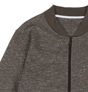 Venta al por mayor sudaderas con capucha de gran tamaño para hombre 100% algodón con cuello simulado bolsillos delanteros cremallera apertura básica tela texturizada sudaderas para hombre - Product Image 5