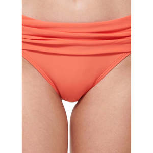 Conjunto de Bikini de Dos Piezas Tommy Hilfiger para Mujer, Color Naranja, con Detalle Fruncido y Logotipo Personalizado - Product Image 3