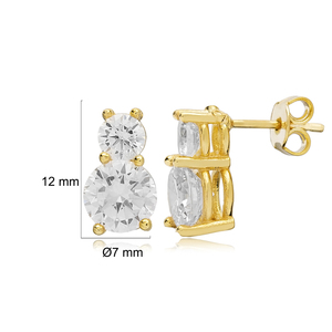 Boucles d'oreilles élégantes en zircon brillant, fabrication artisanale turque, bijoux en argent sterling 925 pour femmes, vente en gros - Product Image 6