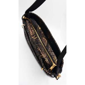 Bolso de mano y bandolera de piel de ante estampada auténtica - Hecho en Italia - Art. 26107 - Product Image 4