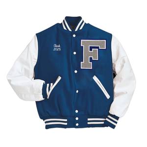 Estilo hip hop, diseño de calle, moda en blanco, logotipo propio, chenilla con cuello de etiqueta, chaqueta universitaria con letras - Product Image 4