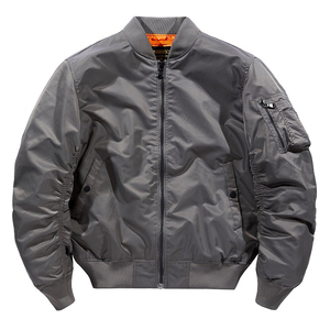 ... Chaqueta bomber para hombre con cierre completo de cremallera, tejido transpirable, ajuste ligero con puños acanalados y cuello, ideal para uso en exteriores - Product Image 5