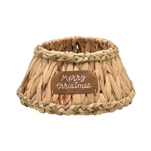 Water Hyacinth K/D Christmas Tree Collar Christmas Tree Stand Cover New Design Tree Skirt Hand Woven From Viet Nam
