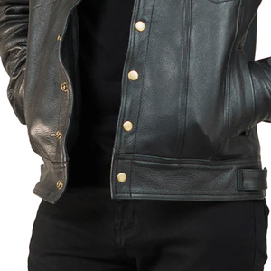 Veste en cuir de haute qualité, veste élégante en cuir véritable - Product Image 5