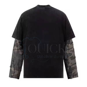 เสื้อยืดคอกลมแขนยาวผ้าคอตตอนทรงหลวมระบายอากาศได้ดีเป็นมิตรกับสิ่งแวดล้อม - Product Image 2