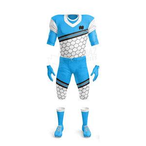 Ensemble d'uniformes de football américain à sublimation personnalisée de nouveau style pour les jeunes et les adultes avec conception de panneau latéral et maillot élastique - Product Image 5