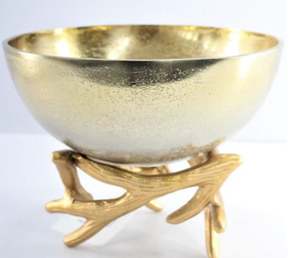 Aluminum gold unbreakable twig bowl for best serving and decoration home decor wedding decoration - Product Image 3