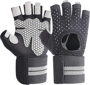 Gants d'entraînement pour la musculation, gants respirants noirs pour femmes et hommes - Product Image 6