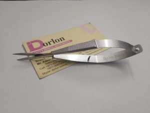 Ciseaux à ressort à sourcils blancs pailletés en acier inoxydable Ciseaux à ressort à lame droite de haute qualité pour couper les cheveux au Pakistan - Product Image 2