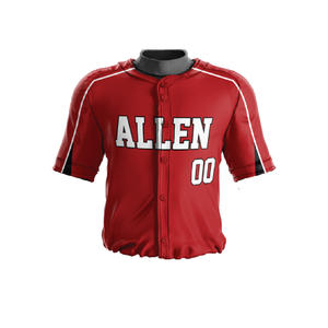 Nueva llegada Uniforme de béisbol Hombres adultos Transpirable Secado rápido Alta calidad Botón Abajo Sublimación personalizada Uniforme de béisbol - Product Image 2