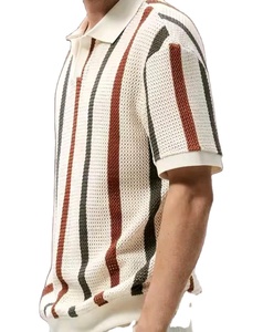 Summer New Men's Zipper <b>Waffle</b> <b>Shirt</b> Short Sleeve <b>Waffle</b> Casual T-<b>Shirt</b> Men's Thin Solid - Product Image 1