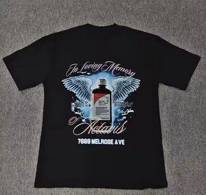 Camisetas de Hombre Oversize de Punto, Casuales, de Alta Calidad, Resistentes al Encogimiento, con Logotipo Personalizado Impreso en la Parte Delantera, Diseño en Blanco, Venta al Por Mayor - Product Image 2