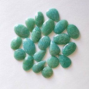 100% Naturel Amazonite Mélange Forme Lisse Dos Plat Lâche Véritable Cabochon Calibré Pierres Précieuses à Prix D'usine En Gros En Vrac - Product Image 1