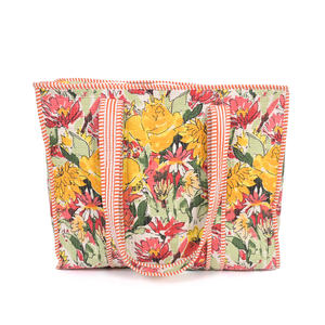 Bolso de mano de algodón ecológico para mujer, bolso de hombro, bolso de compras con bolsillos con cremallera - Product Image 3