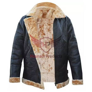 Chaqueta de cuero de primera calidad, cómoda y elegante para hombre, piel de vaca Original 100% de alta calidad con forro de piel de lujo para el invierno - Product Image 1