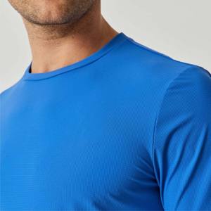 Men's Premium Quarter Sleeve Knitted Fitness T-<b>Shirt</b> <b>Moisture</b>-<b>Wicking</b> Quick-Dry for Gym Sports Training - Product Image 3