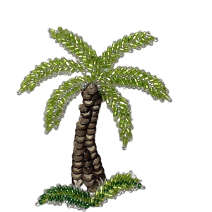 Broche de broderie d'arbre de perles de rocaille attrayante pour les vêtements Broche de broderie perlée à la main unique par glowin fashion - Product Image 3