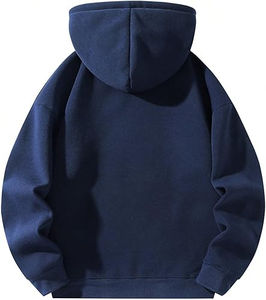 Sweat à capuche imprimé personnalisé pour hommes motif solide hiver sweat-shirt polaire thermique 100% coton noir matériel Me Hoodies - Product Image 2