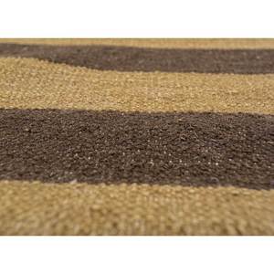 Alhambra Gold Flat Weave Wool <b>Rugs</b> Handmade Striped Rectangle Jute <b>Rugs</b> for Home for Bedroom Bedside Hallway Use-Model Dwrm-176 - Product Image 3