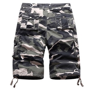 Vente en gros de shorts d'entraînement tactiques d'extérieur pour hommes, pantalons courts multi-poches imperméables à séchage rapide et à motif solide - Product Image 5