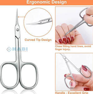 Nouveaux ciseaux à ongles à pointe Extra Fine lame incurvée ciseaux à cuticules beauté incurvée peau morte coupe manucure ongles ciseaux à cuticules - Product Image 5