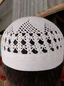 Nouveaux chapeaux musulmans Kufi Tupi de couleur unie en maille crochetée pour hommes casquettes de prière du Bangladesh couvre-chef islamique - Product Image 4