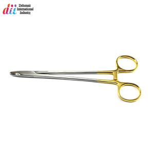 Porte-aiguille chirurgical à poignée or TC Extra forte de 18 cm, porte-aiguille chirurgical Durable avec Logo personnalisé par debonairii - Product Image 2