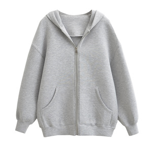 2025 femmes décontracté couleur unie à capuche veste nouveau à la mode Style ample éponge tissu automne design de mode sweats à capuche - Product Image 4