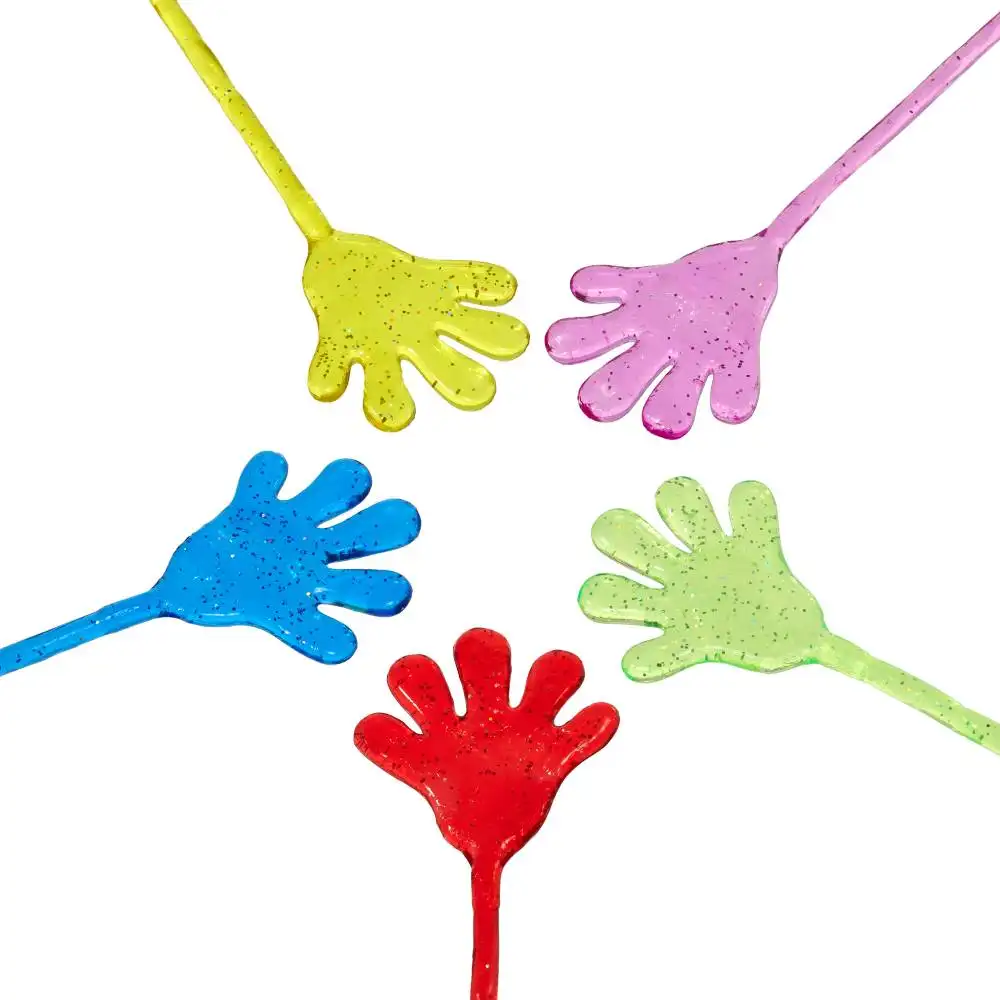 Heißer Verkauf bunte elastische klebrige Hände einziehbare klebrige Handspiel zeug Packung mit 100 4 gramm klebrigen Händen