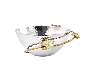 Bols de service en acier poli argenté personnalisés pour ustensiles de cuisine et ustensiles en métal durables de voyage - Product Image 1