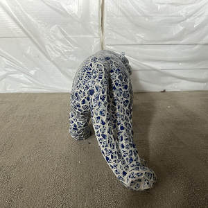 فريدة من الألياف الزجاجية ديكور المنزل مدخل متحف وعرض داخلي فسيفساء الخزف تمثال فهد - Product Image 5