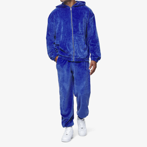 Venta al por mayor chándal de terciopelo para hombre ligero totalmente personalizado antiarrugas chándal de terciopelo para hombre con material duradero - Product Image 1