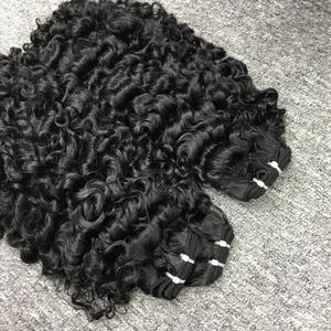 Venta al por mayor VQ pelo modelo Nancy 100% Natural Vietnam cabello humano doble dibujado Remy birmano rizado trama 100gr extensiones - Product Image 4