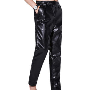 Top qualité marron couleur hommes Bomber pantalon en cuir course de moto protecteur et coupe-vent extérieur pantalon en cuir - Product Image 2