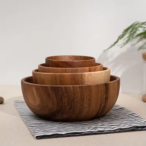ชุดชามไม้ทำด้วยมือเรียบสำหรับใช้ชีวิตอย่างยั่งยืนสไตล์ญี่ปุ่น - Product Image 3