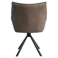 Chaise d'appoint pivotante à 360 degrés en cuir PU, chaise de salle à manger ou de coiffeuse rembourrée avec blocs de couleur et pieds en métal pour salon
