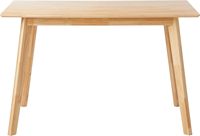 Table à manger rectangulaire en bois massif naturel 29,5 po de diamètre x 47,2 po de largeur x 29,5 po de hauteur, élégante, durable, moderne, fabriquée à la main, écologique, atelier