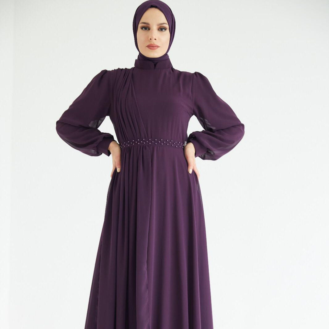 Stylish Dubai-Style Jalabiya Kaftan Latest Designer Islamic Clothing for  Adults Made From Chiffon Long Evening Dress