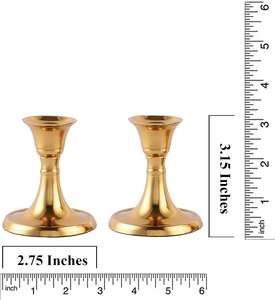 Rely + 2 Mini vàng xi lanh hình bàn ăn Trung tâm trang trí nhà côn nến chủ sở hữu đèn lồng khác nến lọ - Product Image 2