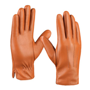 Gants de mode en cuir à logo personnalisé produit respirant à coutures hautes gants de mode en cuir ultra doux au toucher pour hommes - Product Image 1